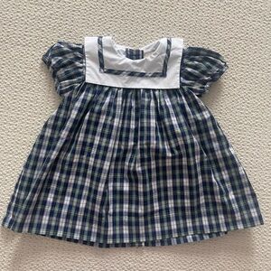 The Beaufort Bonnet Company Navy Plaid Dress